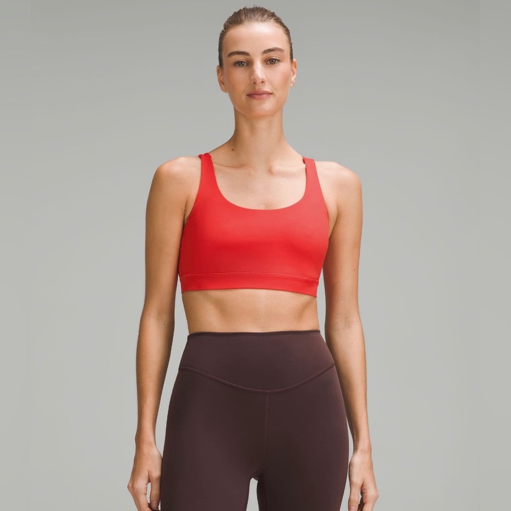 Women’s Lululemon energy bra, Maroon, size 8